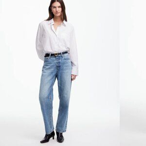 NWT Madewell Darted Barrel Jeans, 32 in Dobbins Wash